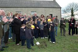 Cutting the first sod