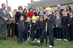 Cutting the first sod