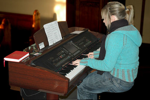 Bethany playing Clavinova