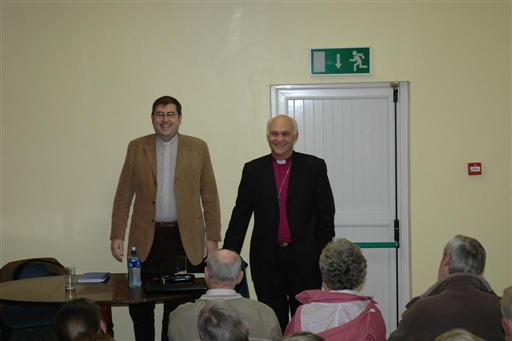 Bishop Ken Clarke (right) and Archdeacon George Davison (left) presented the proposals at meetings in Ballyconnell and Kildallan on Thursday 14th December