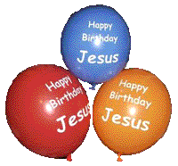 Happy birthday Jesus balloons