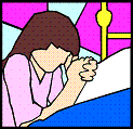 Girl at prayer