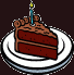 Slice of Cake with one candle