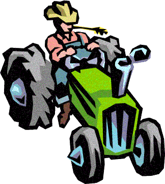 Farmer on tractor