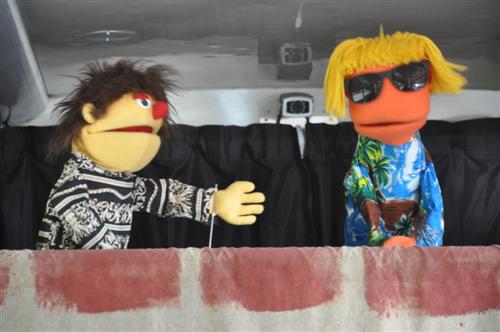 Big Red Bus puppets