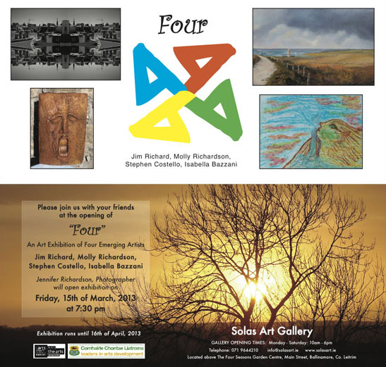 Four Art exhibition inviteation