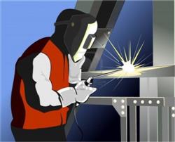 Welder at work