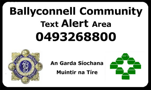 Ballyconnell Text Alert sign