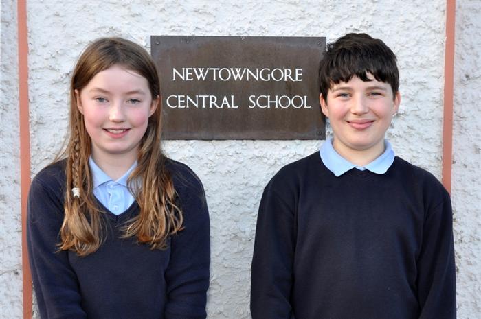 Carla van der Laan and Thomas Fisher from Newtowngore National School scholarships