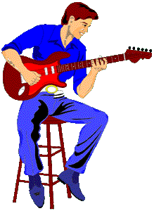 guitarist on stool