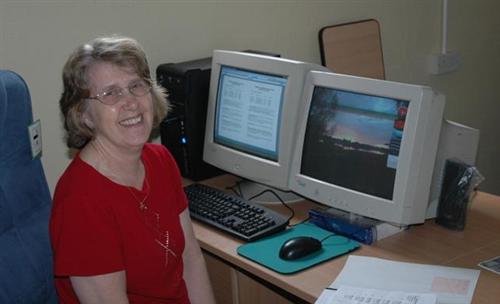 Phyll Canty in the Group Office