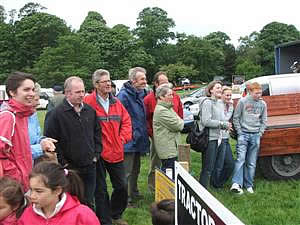 Some of the people enjoying the outing to the vintage show at Springhill House