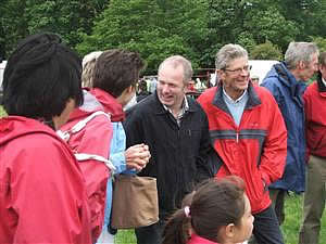 Some of the people enjoying the outing to the vintage show at Springhill House