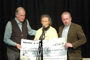 George Hamilton IV and Geoff presenting cheque