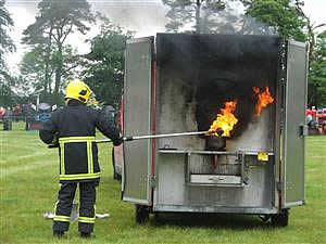 Chip pan Fire demonstration